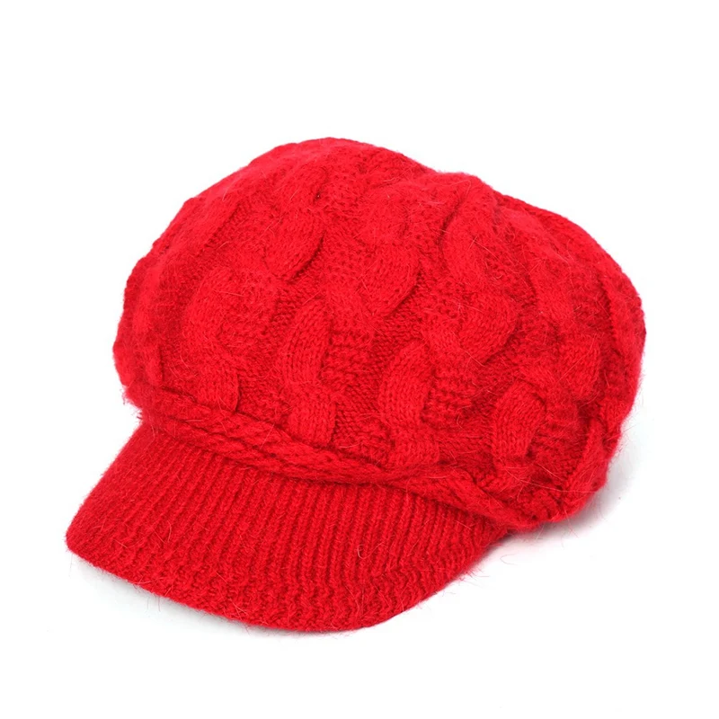 Зимние женские шапки Skullies Beanies ручной работы, новинка, женская вязаная шапка цвета хаки