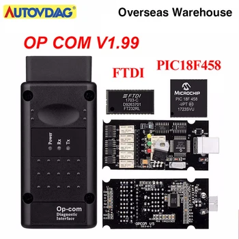 

OP COM opcom V1.99 V1.71 With PIC18F458 FTDI FT232RL Chip OBD2 Diagnostic Tool OP-COM For Opel OPCOM v1.78 Can be flash update
