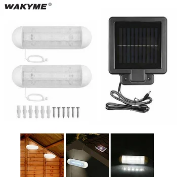 

WAKYME 2 in 1 Solar Light Outdoors Waterproof Solar Power Indoor Wall Lamp Garden Street Lights Rechargeable Garage Work Light