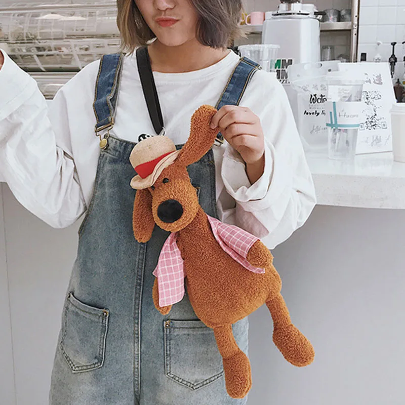 

Women Girls Fashion Cute Funny Doll Capacity Shoulder Crossbody Brown Bag