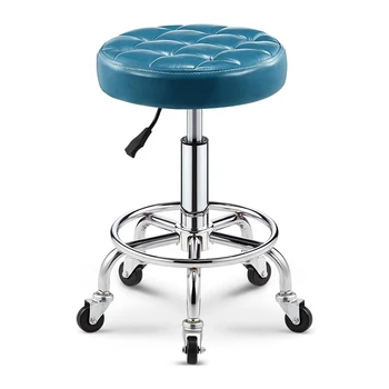 

Beauty Stool Barber Shop Hairdressing Manicure Stool Pulley Work Chair Rotary Lifting Backrest Master Stool Bar Chair