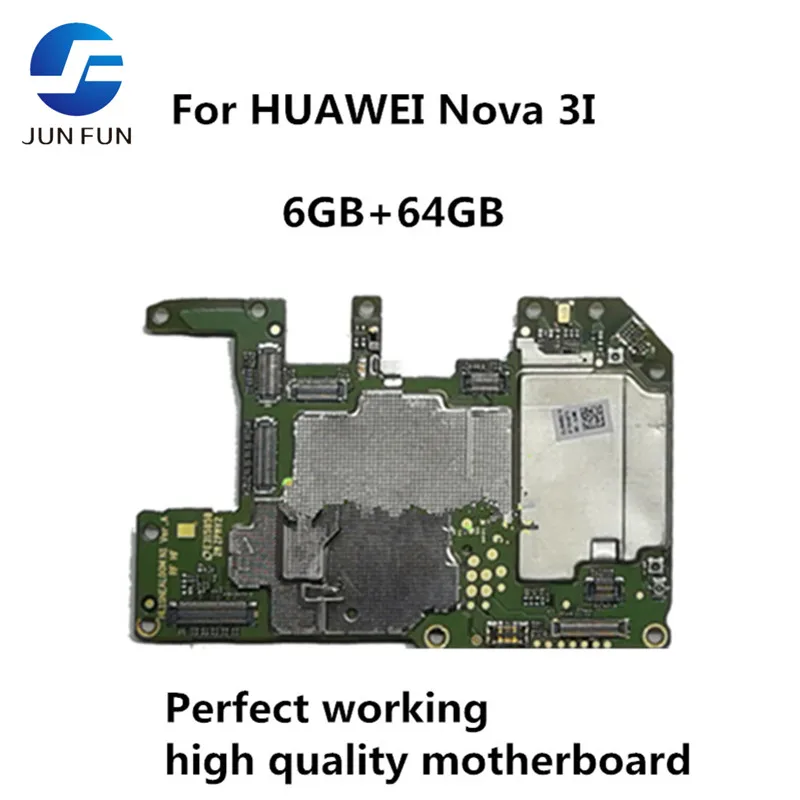 Разблокированная материнская плата JUN FUN Для Huawei NOVA 3I 6 ГБ + 64 ОС Android логическая с
