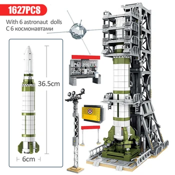 

Ideas Creator China Aerospace Satellite Sounding rocket Launch Tower Building Blocks Kit Bricks Classic Model Kids Toys For Gift
