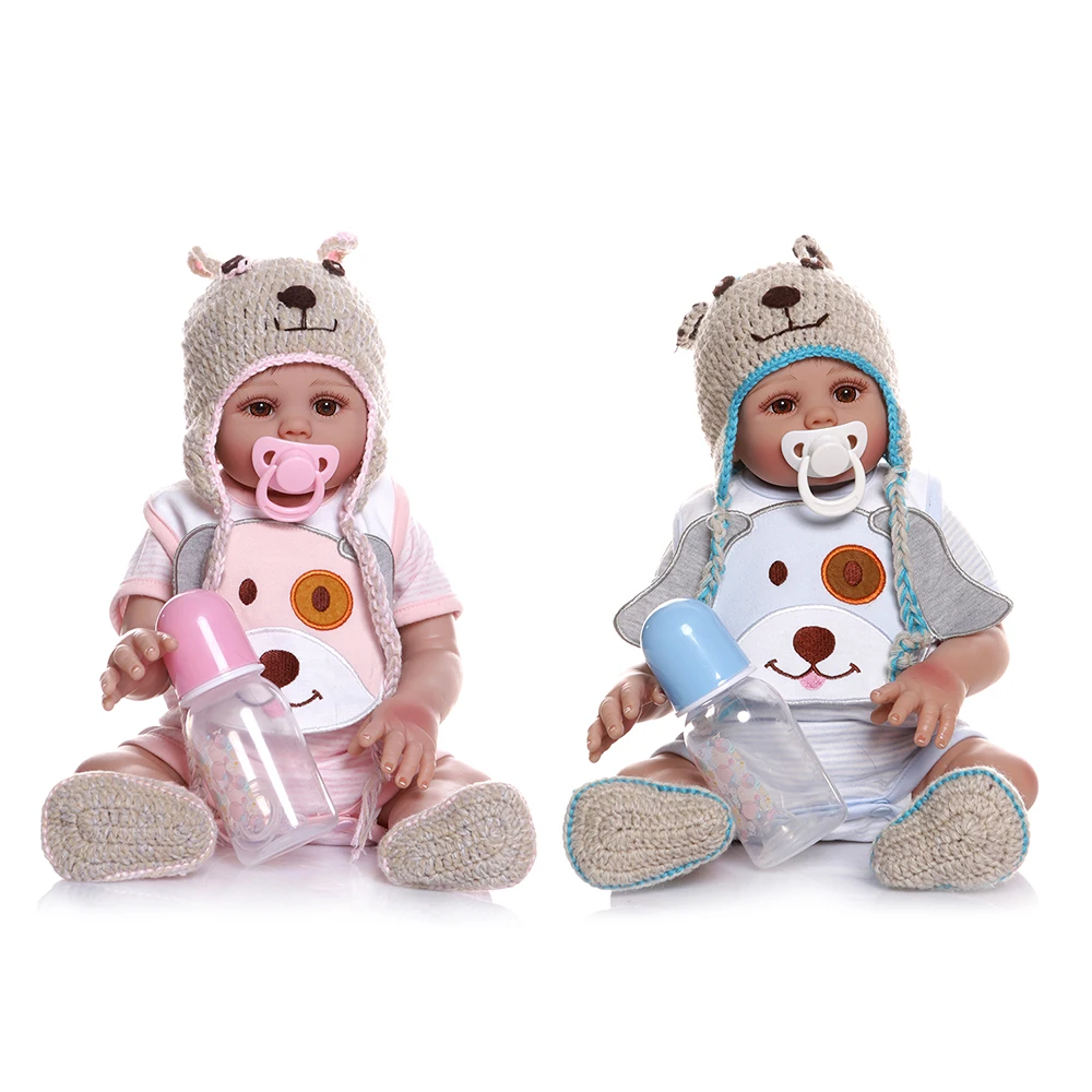 Decdeal Muñeca Reborn Silicona Cuerpo Completo 19 Pulgadas Realista