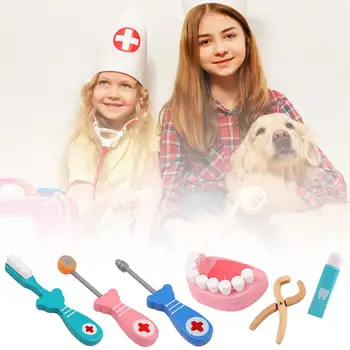 

Simulation Dentist Prentend Doctor Cosplay Game Lotus Other Abilities Interactive Emotion Medical Kit Kids Educational Toy