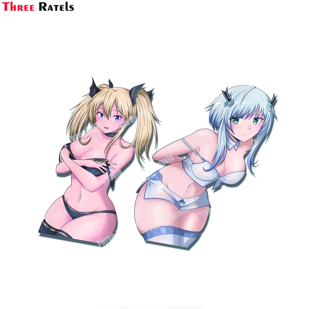 Three Ratels B811 Sexy Anime Girl Sasha Necron Adesivi Per Auto Per Passat B6 Accessori Auto Decalcomanie