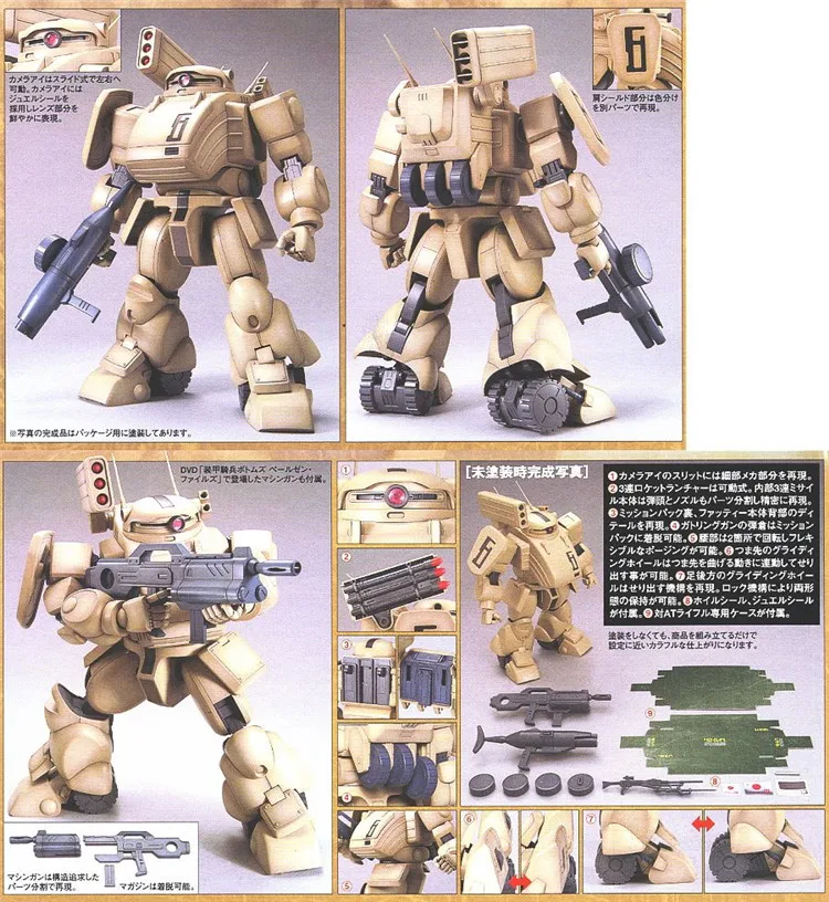 Bandai 1/20 Gundam B.ATM-03 жирная земля пользовательские PAILSEN файлы версия собрать модель наборы фигурки Детские игрушки