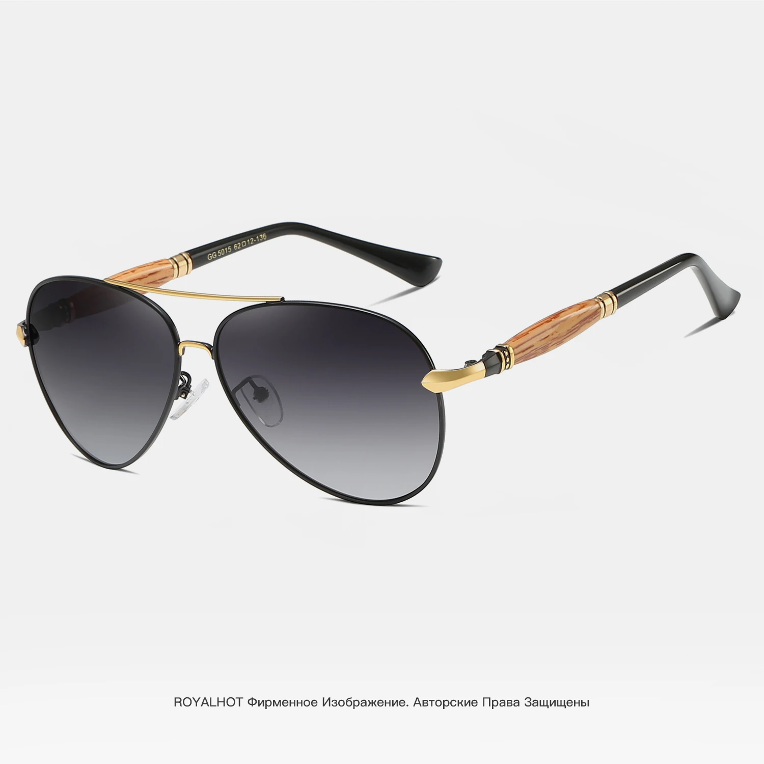 RoyalHot Men Women Polarized Sunglasses Oval Aloy&Wood Frame Sun Glasses Driving Glasses Shades Oculos masculino Male 900151