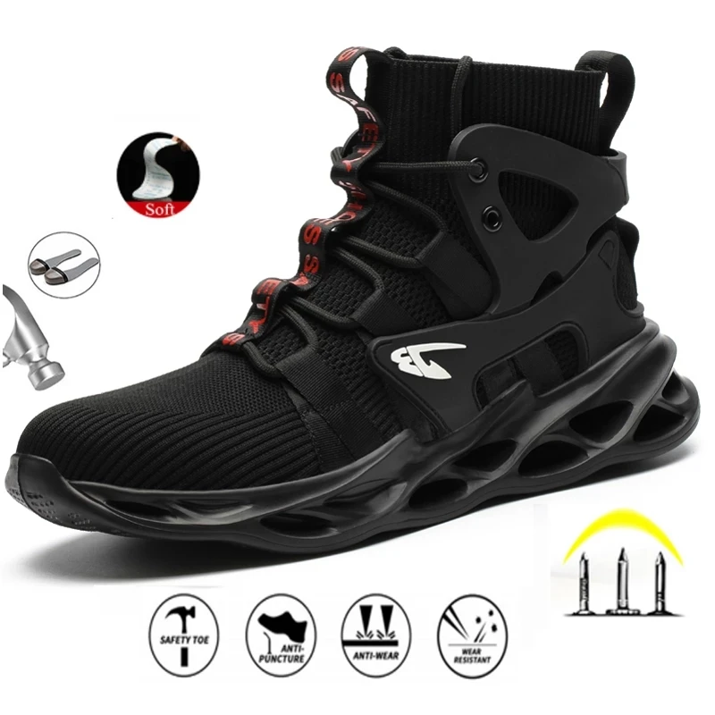 Men Winter Safety Boots Are Light and Comfortable Steel Toe Cap Anti-piercing Industrial Outdoor Work Shoes Foot Protection