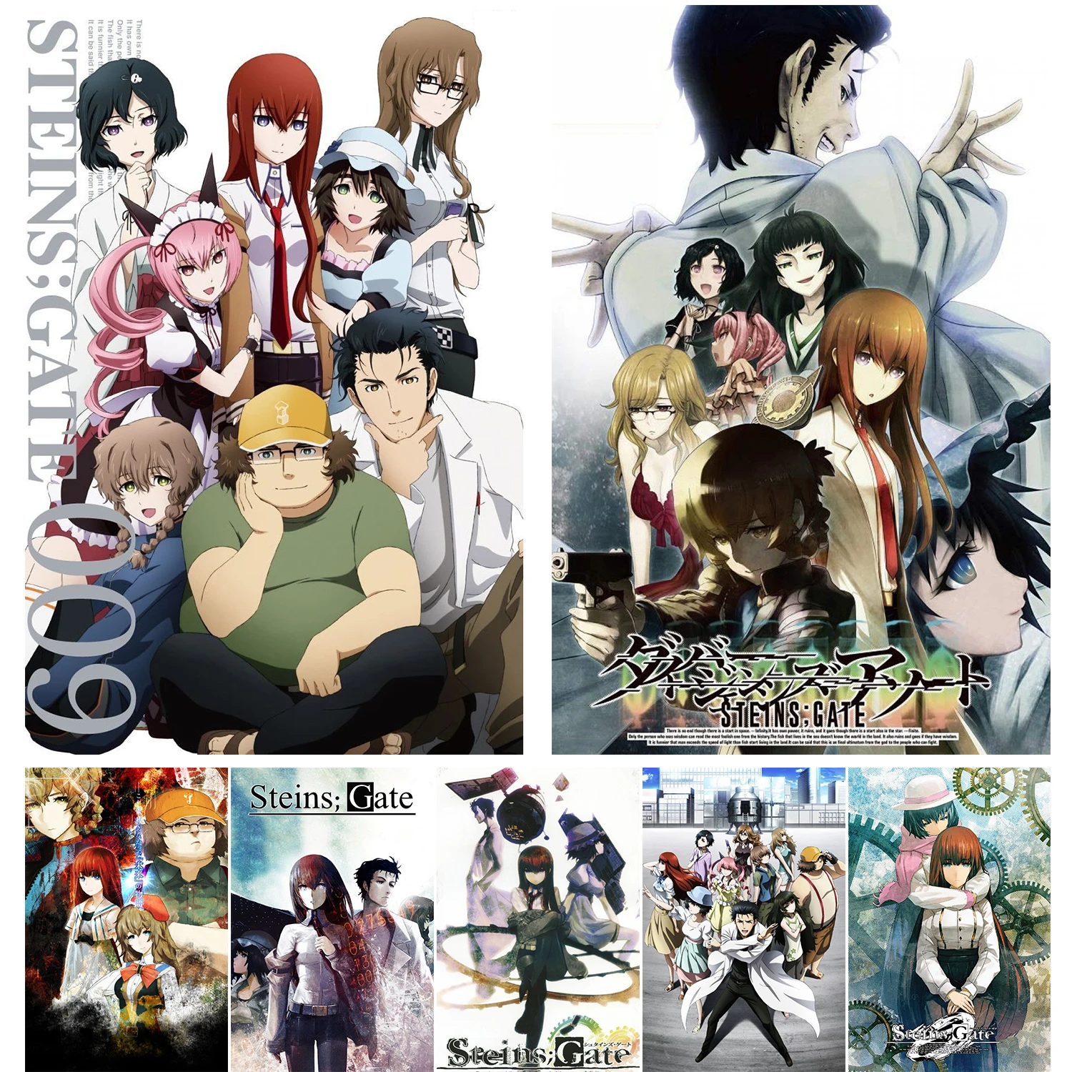 Anime Character Japanese Popular Anime Steins;gate Animation Poster  High-gloss Paper High Quality Print Collection Wall Sticker - Painting &  Calligraphy - AliExpress