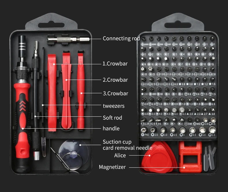 Präzisions schrauben dreher Set in 1 Magnet bits Mine kleine tragbare Handwerkzeug-Kits für Xiaomi Handy Handy PC Uhr Reparatur – Detail 14