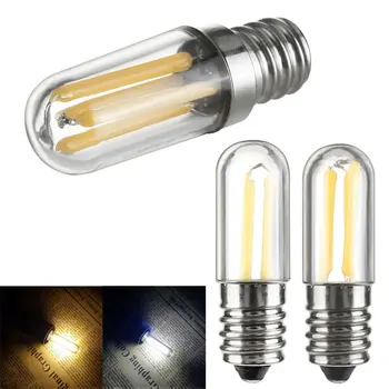 미니 E14 E12 LED 냉장고 냉동고 필라멘트 조명, COB 조광 전구, 1W, 2W, 4W 램프, 냉온 백색 램프, 110V, 220V