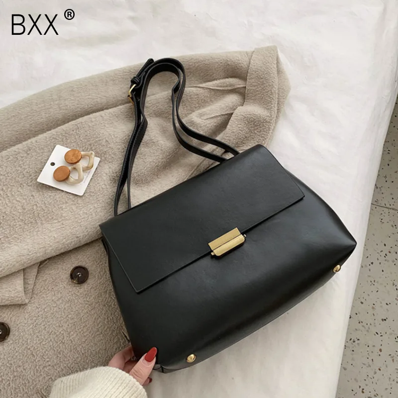 

[BXX] Quality Crossbody Bags For Women 2020 Spring Solid Color Shoulder Messenger Bag Female Fashion Handbags and Purses HK303