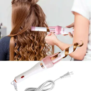 

Automatic Rotating Curling Iron Hair Curler Electric Pink Ceramic Curling Professional Dual-use Wand Iron U3R6