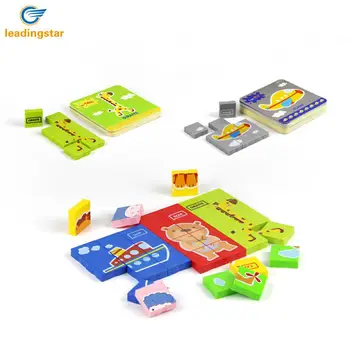 

Children Creative Traffic Animal Building Puzzle Learning Card Construction Toy Set
