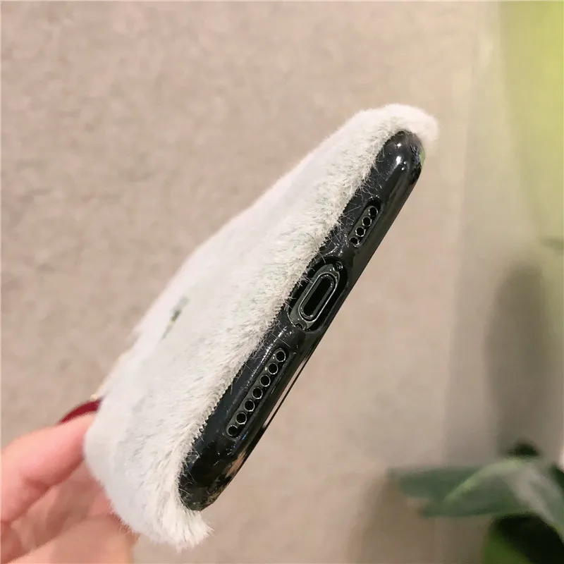 Embroidery fur case for iphone 11pro max (12)