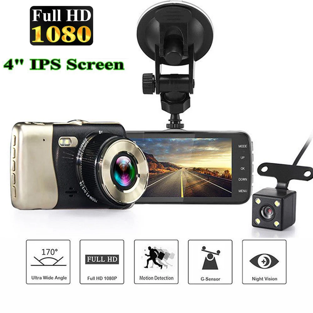 Full HD 1080P 3 6 ''двойной объектив IPS экран Автомобильный видеорегистратор с ночным