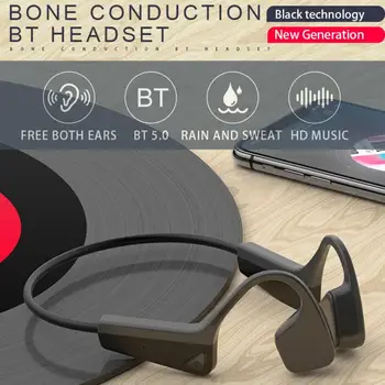

V11 Bone Conduction Headphones wireless Bluetooth Earphone Sports earbuds IP56 Headset Stereo Hands-free with microphone
