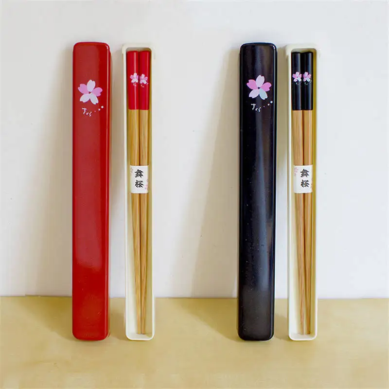 

DoreenBeads Japan Style Eco-friendly Wooden Chopsticks 20cm Cherry Blossom Sakura Printed Gift For Lovers Girl Home Kitchen 1Set