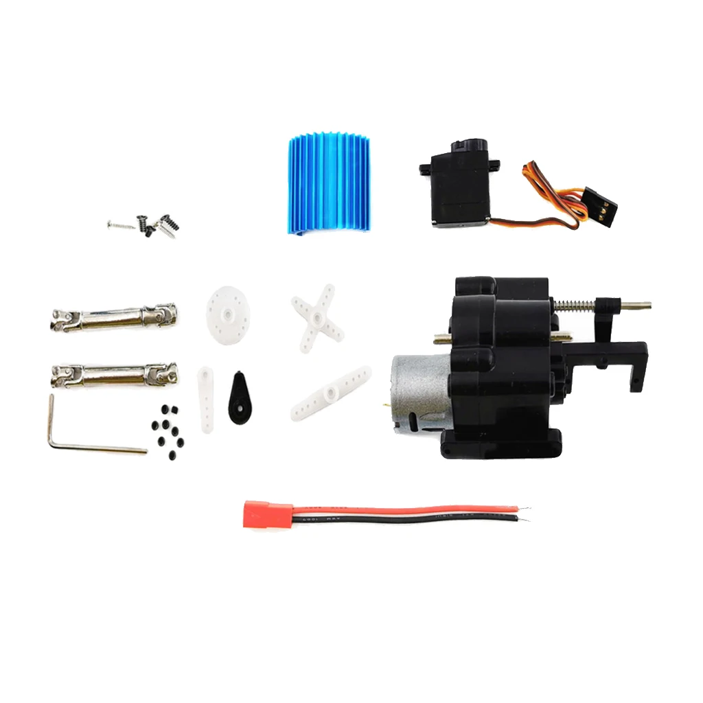 370 Motor + Speed Change  + Heat Sink Assembly for WPL JJRC RC Semi-truck Military Truck Parts