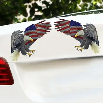 

Eagle american flag ver4 printcut Vinyl Decal bumper Car Sticker Car Laptop Accessories window 12cm Car x 14cm M7V1