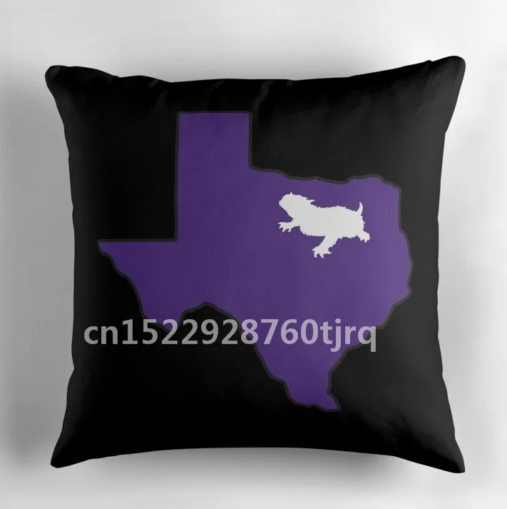TCU Texas Christian Standard pillow Case Cotton Made Pillowcase 45X45cm,55X55cm(Two side - Цвет: photo color