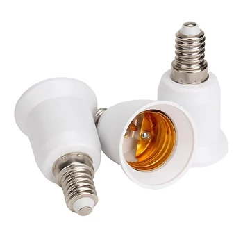 

New 5 pcs E14, E27 Adapter Base Screw LED Light Bulb Bulb Socket Converter, White