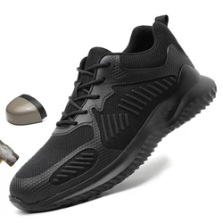 Chaussures de travail légères et antidérapantes pour hommes, baskets de sécurité respirantes, bout en acier, bottes de sécurité Anti perforation, nouvelle collection 