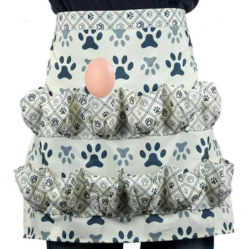 

Dog Pawmarks Egg Collecting Apron BBQ Cleaning Cooking Apron Baking Accessories Funny Gift Daily Home Use, free shipping