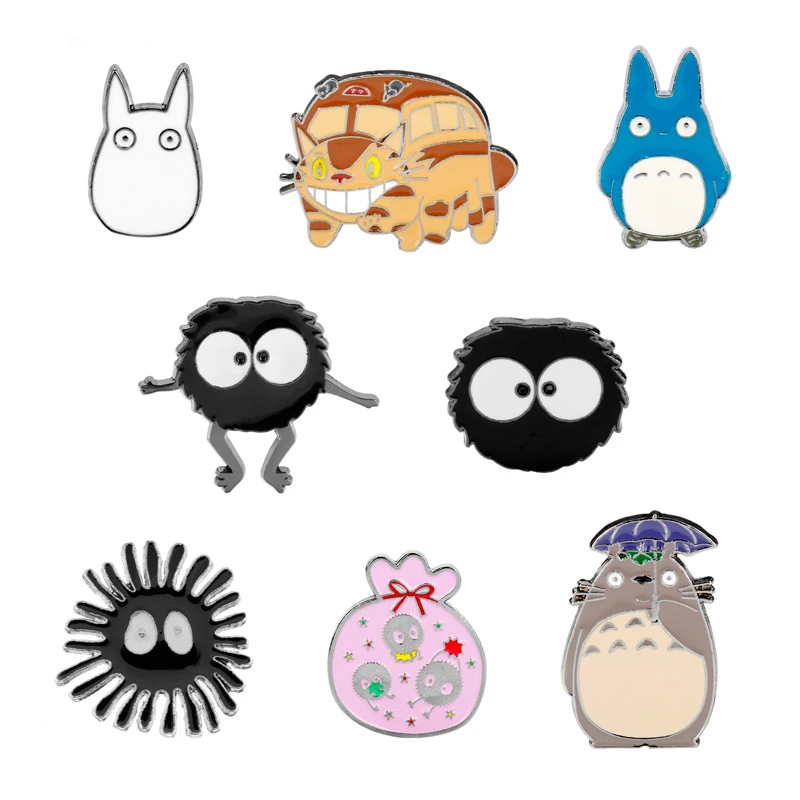 

Japan Anime Miyazaki Hayao My Neighbor Totoro Cute Enamel Brooches Lapel Pins Clothes Bag Badges For Girls Kids Christmas Gift
