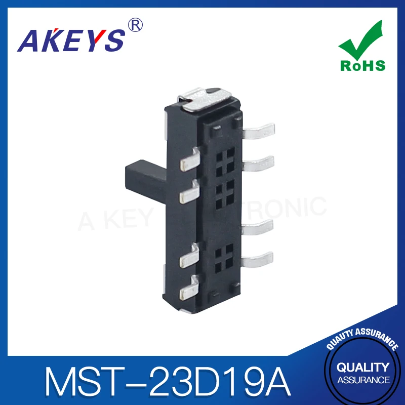 MST-23D19A (2P3T) 8피트 3단 수직 패치 스위치 미니 장난감 스위치