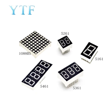 

100pcs 0.56inch 7 Segment 1Bit/2Bit/3Bit/4Bit Digital Tube Red Common Cathode LED Digit Display 8 x 8 Led Lattice Bright Red