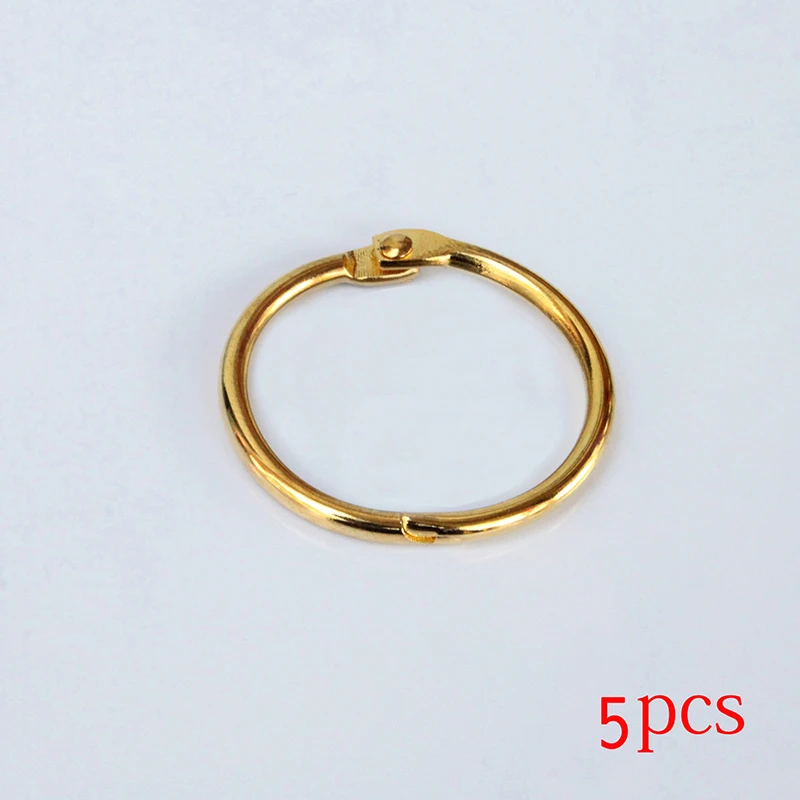 5pcs 1 шт. модное Золотое связывающее кольцо 32 мм Универсальное удобное безопасное Связывание документов отделочные принадлежности офисные школьные принадлежности - Цвет: 5pcs