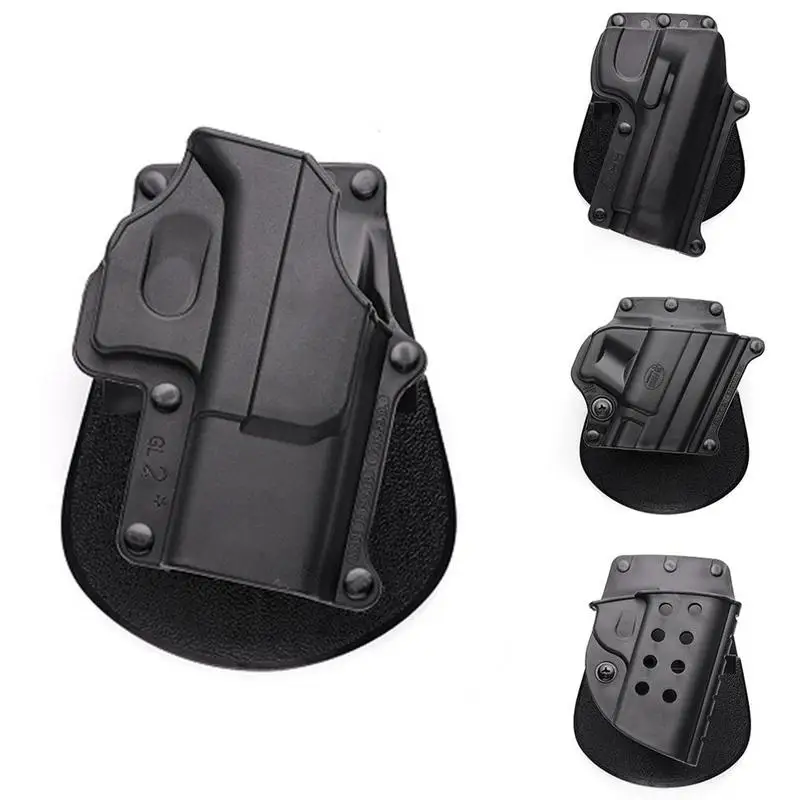 Outdoor Camping Hunting Tactical Plastic Holster Quick Pull Holster Black Cartridge Set Tactical CS Equipment