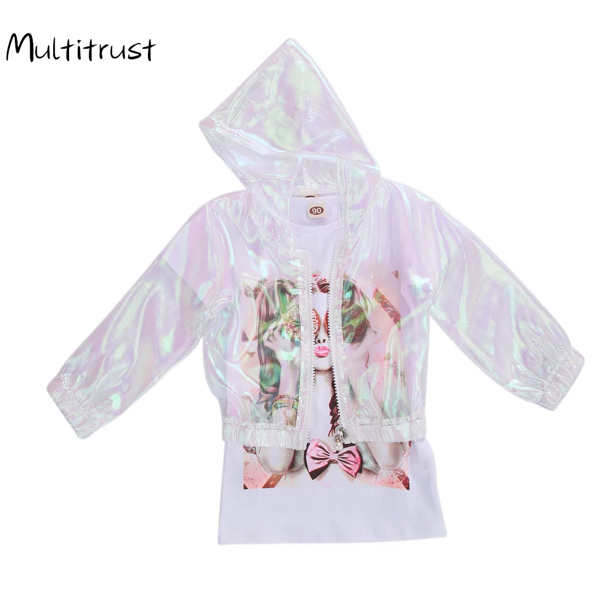 

Summer Lovely Inafnt Baby Girls Dress+Coat 2pcs Cartoon Print Short Sleeve Casual Dress+Sun Protect Jacket 1-9Y