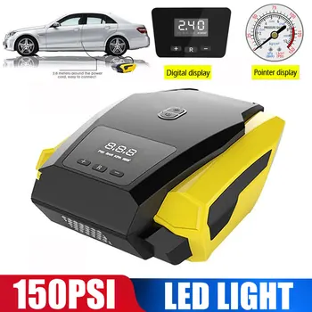 

12V Car LED Digital Display Air Compressor Portable Inflatable Pump Automobile Tire Fast Inflator Mini Electric Auto For Trave