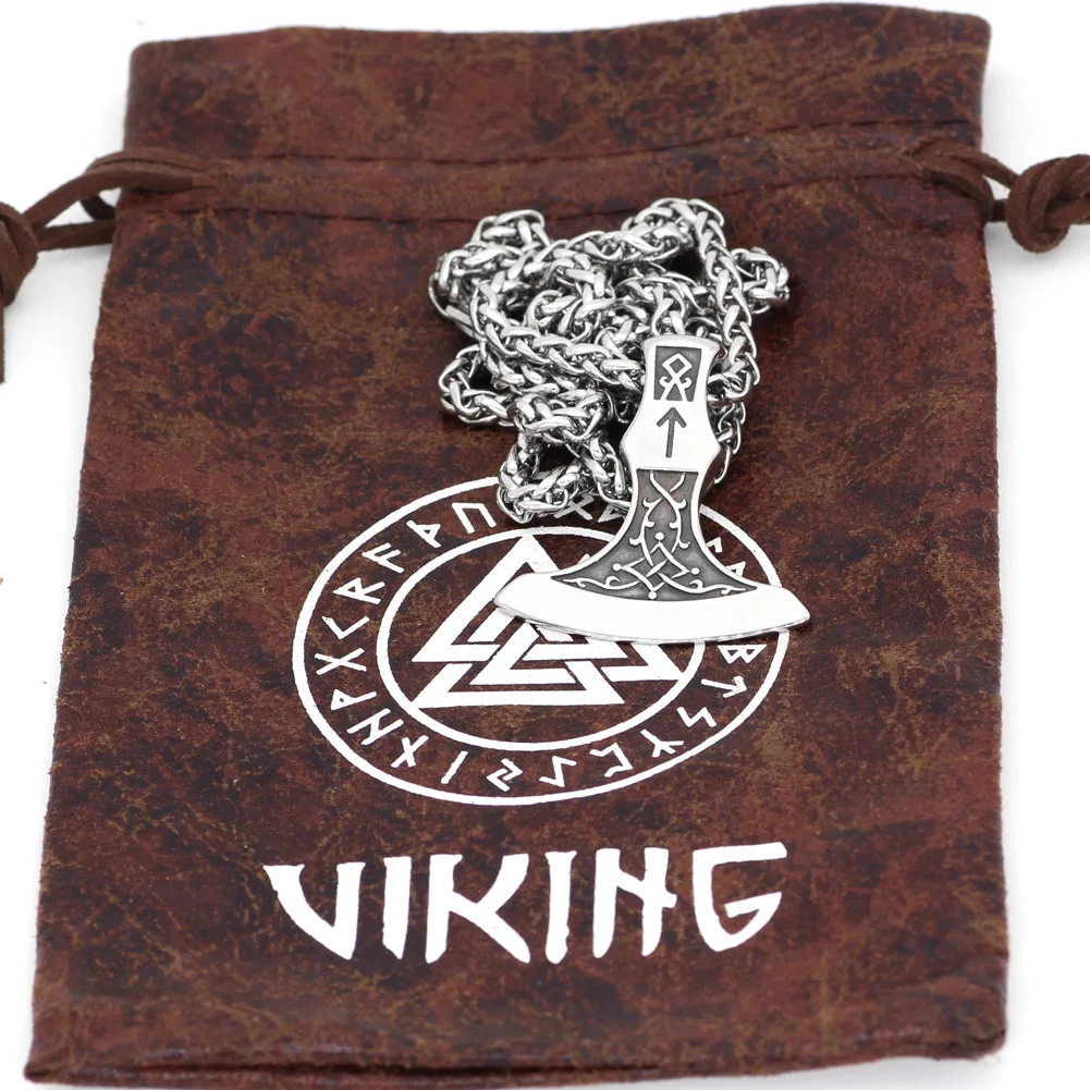 Скандинавский топор из нержавеющей стали Рунический амулет талисман Подвеска