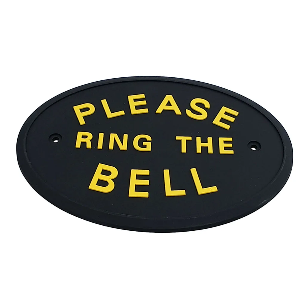Flexible Garden Wall Gate Plaque Sign Plate Plaque  PLEASE RING THE BELL Hanging Wall Plaque Decorative Plaques 