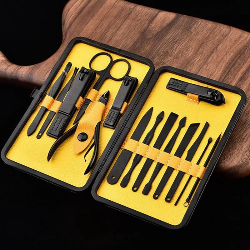 Набор инструментов для дизайна ногтей маникюрный набор 15 шт. профессиональный набор для маникюра, нержавеющая сталь Маникюрный Инструмент для ногтей