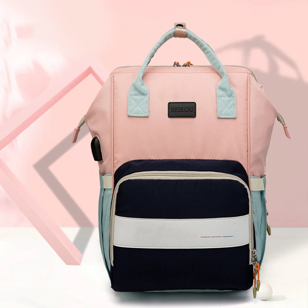 2020 Latest Multi-functional Mommy Bag Fashion Diaper Travel Backpack For Babies Nappies With Phone Charger Stroller Hooks 2020 Latest Multi-functional Mommy Bag Fashion Diaper Travel Backpack For Babies Nappies With Phone Charger Stroller Hooks