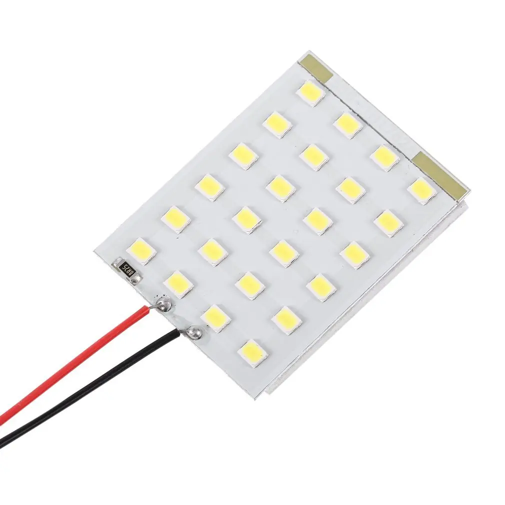 1 комплект DC 12 В светодиодный панель для чтения T10 BA9S Foon 3 адаптера 24 SMD 5050 белый автомобильный интерьерный купольный светильник plug& play