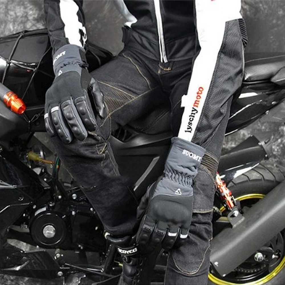Зимние мотоциклетные перчатки для верховой езды длинные мотоциклетные рыцарские перчатки с водонепроницаемым уплотненным теплым сенсорным экраном противопадающие перчатки