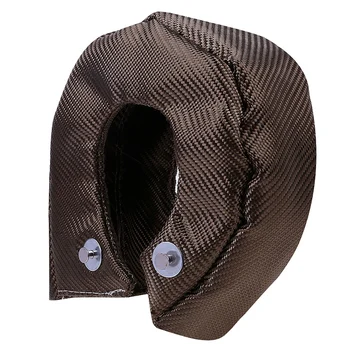 

Titanium Turbo Cover Blanket Turbocharger Lava Heat Shield Cover Wrap Fit for T5 T6 Turbo with Fastener Springs