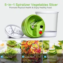 Coupe-légumes et fruits en résine ABS acier inoxydable,lame de râpe en spirale, trancheuse de salade et courgettes, machine à spaghetti pour la cuisine