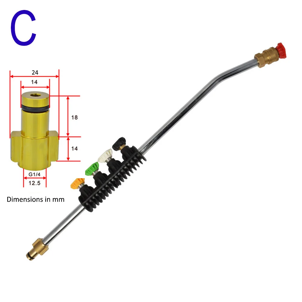 Насадка для мойки под давлением, насадка для мойки автомобиля, насадка для распыления воды, насадка для Karcher Bort Nilfisk Bosch Lavor, насадка для мойки под давлением - Цвет: Золотой