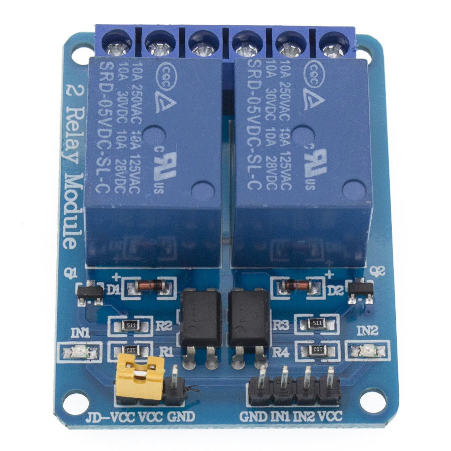 2 канальный релейный модуль постоянного тока 5 В для Raspberry Pi ARM AVR DSP оптовая продажа