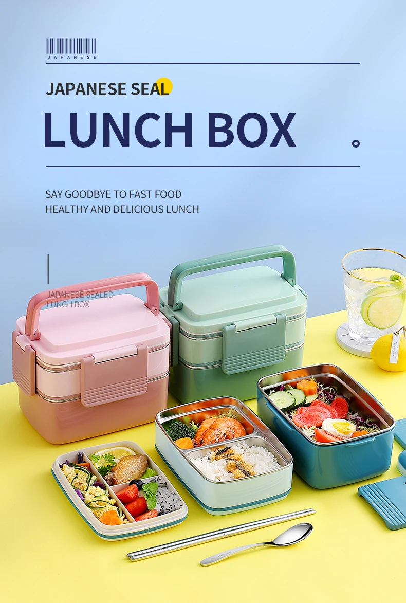 Lunch Container Bento Box Leak-proof lunch boxes with cutlery 