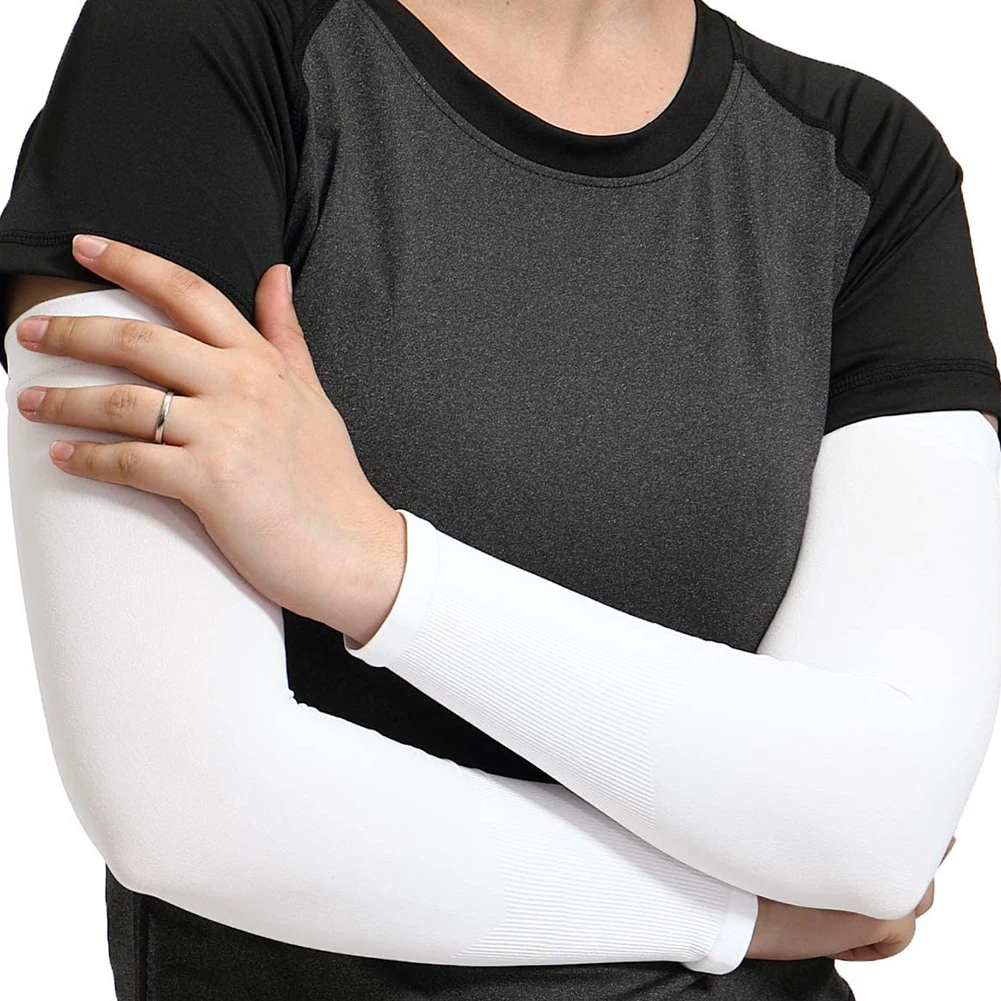 Unisex Long Gloves Sun UV Protection Hand Protect Cover Arm Ice Silk Sunscreen Sleeves Outdoor Arm Warmer Half Finger Sleeves