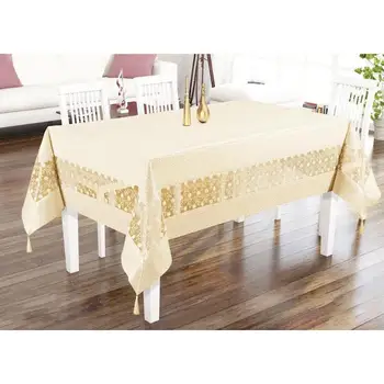 

Tuana Kdk Lux Intermediate Laced Rectangle Table Cloth Cappucino
