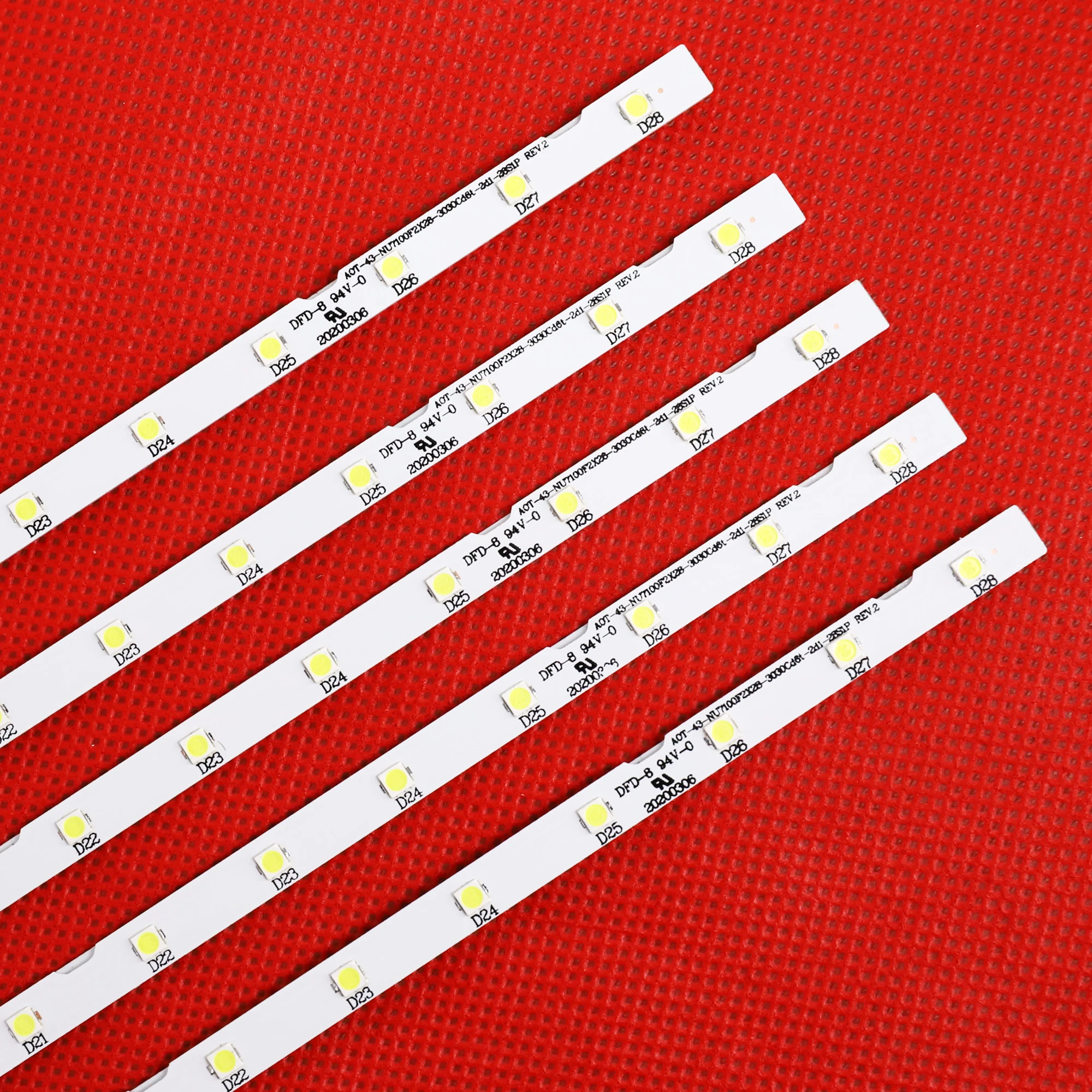 Fita de Luz de Fundo Led 10 Flash para Samsung Un43nu7100 Peças Lote Bn9645954a Ueue43nu7100 - Imagem 2